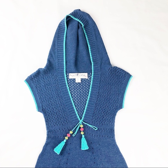 PROJECT E VINTAGE Boho Knit Dress with Hood - Picture 4 of 6